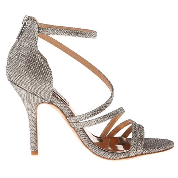 Badgley Mischka Landmark metallic strappy heel 8.5 - Picture 2 of 8